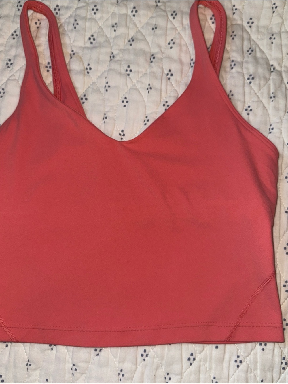 LULULEMON ALIGN VNECK TANK CORAL PINK WOMENS Small See Measurements